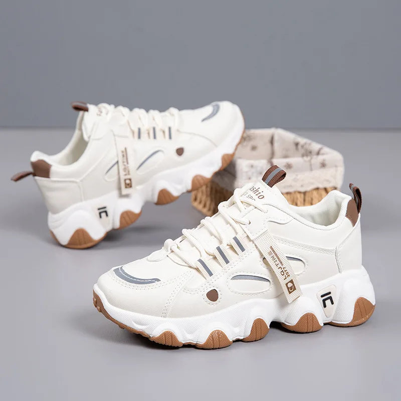 Women Dad Shoes Platform Thick Sole Casual Sports trainer Fashion Breathable Running Shoes Lightweight Non-Slip Ladies Sneakers