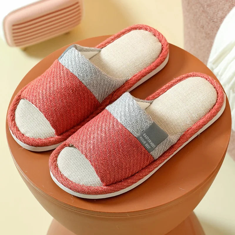 2025 All - Seasons Linen - Cotton Home Slippers - Soft - Sole, Anti - Slip & Breathable for Indoor Use