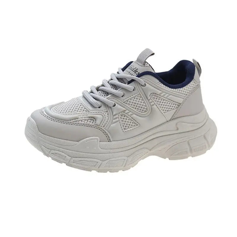 This Year's Trendy Dad Shoes for Women2025New Spring Summer Mesh Women's Shoes Hot-Selling Thick-Soled Casual White Sneakers
