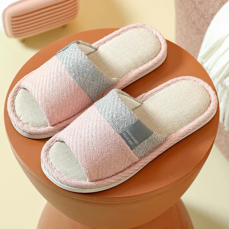 2025 All - Seasons Linen - Cotton Home Slippers - Soft - Sole, Anti - Slip & Breathable for Indoor Use